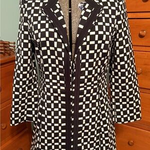 White House Black Market Monochrome Trench Coat